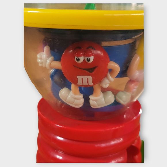 M&M's Collectible Fun Machine Spinning Candy Dispenser Red & Yellow M&Ms - Picture 8 of 8